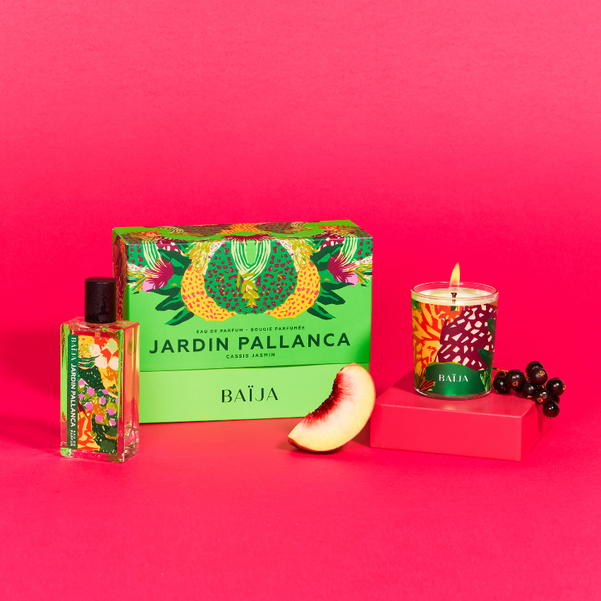 Coffret de Saint Valentin Be My Crush Jardin Pallanca comprenant une Eau de Parfum (50 ml) gourmande et fruitée et une bougie parfumée pour embaumer votre maison.