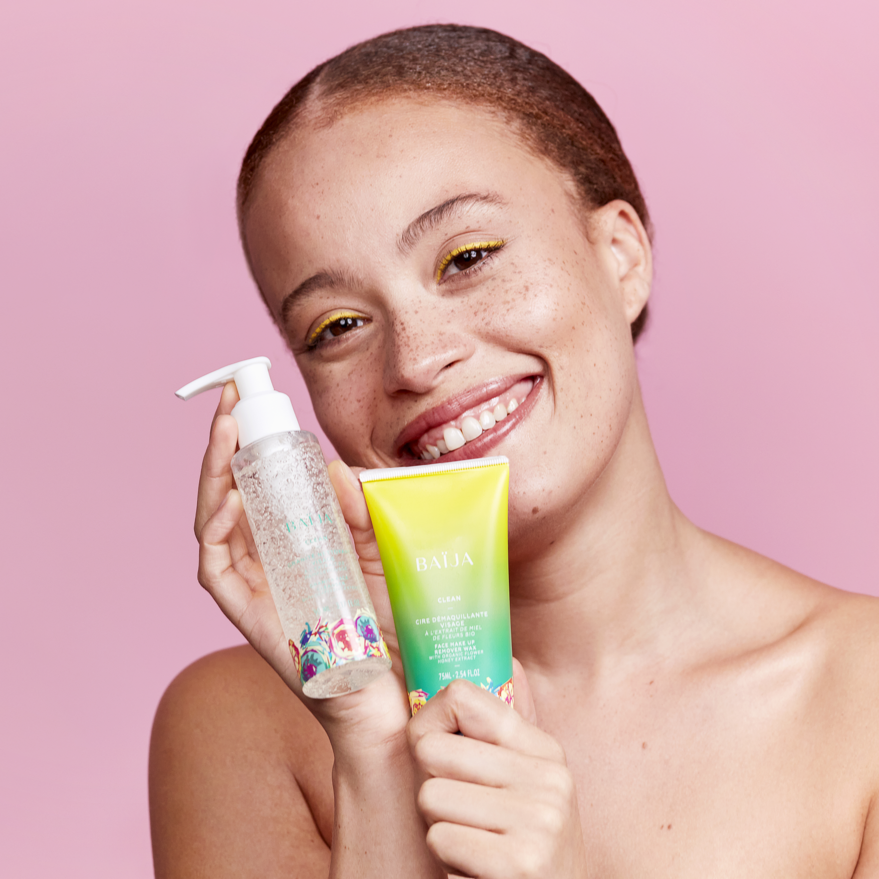 Gamme double nettoyage démaquillage Happy Face Baija