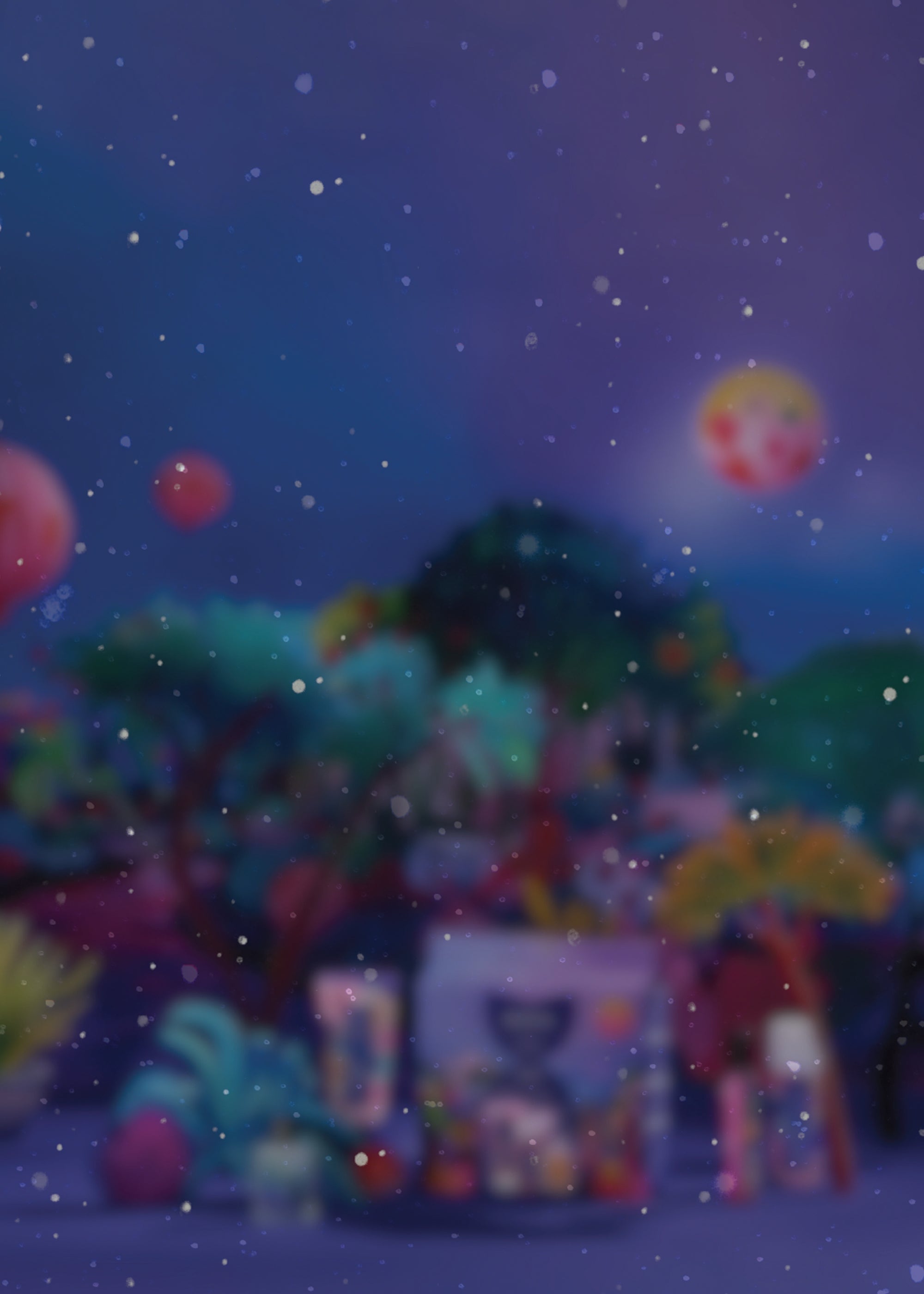 visuel coffret noel "my body moment" minuit chéri, recouvert de flocon de neige. 