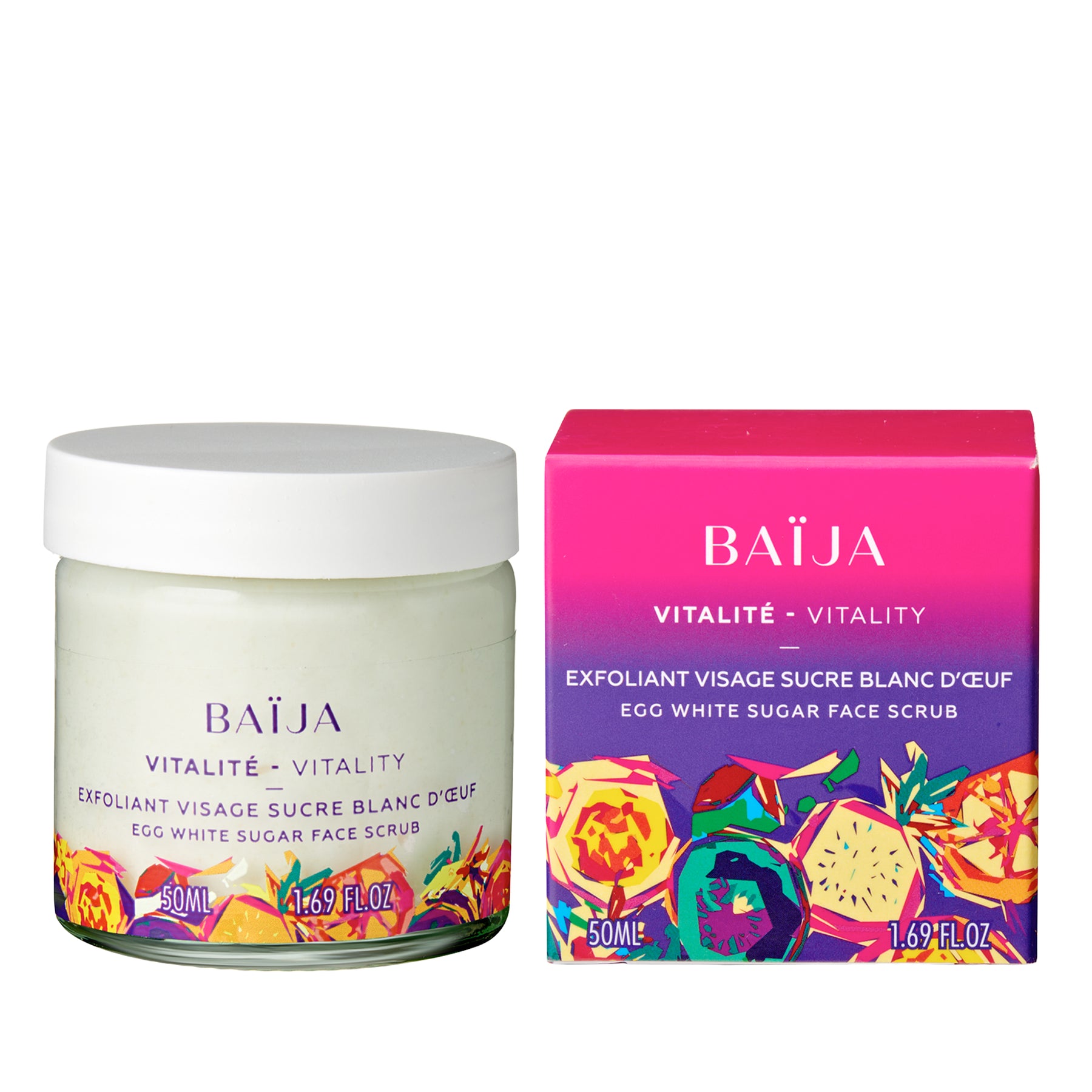 exfoliant visage sucre / blanc d'oeuf "vitalité" 