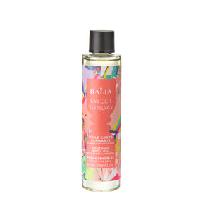 Packshot de l’huile corps Sweet Sunday Baïja, soin nourrissant et apaisant à l’huile d’amande douce.